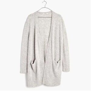 MADEWELL Alpaca Wool Blend Ryder Long Cardigan Sweater Gray sz S Womens Casual